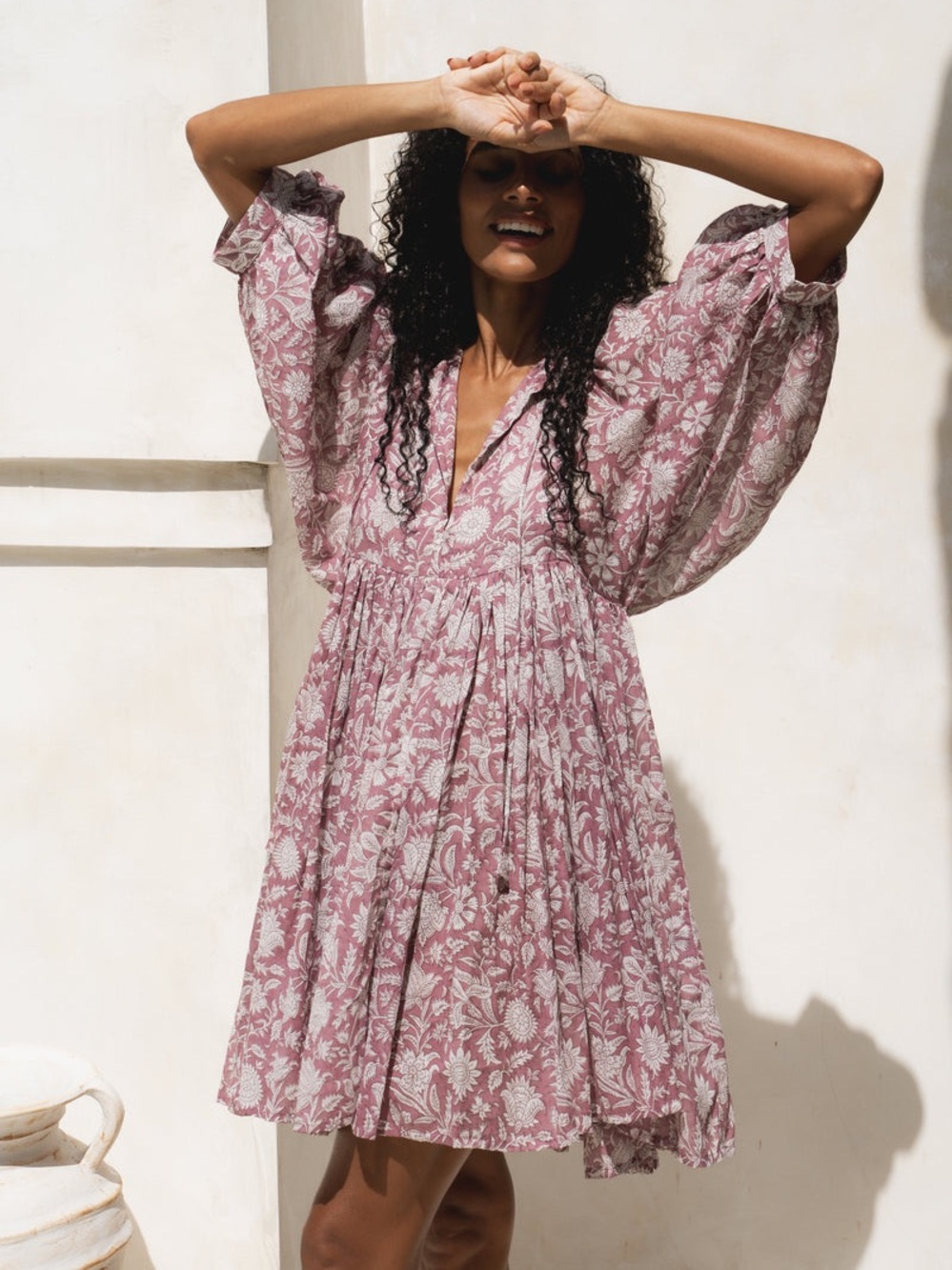 NWT Daughters of India Kyra Mini Dress in Musk Size Medium